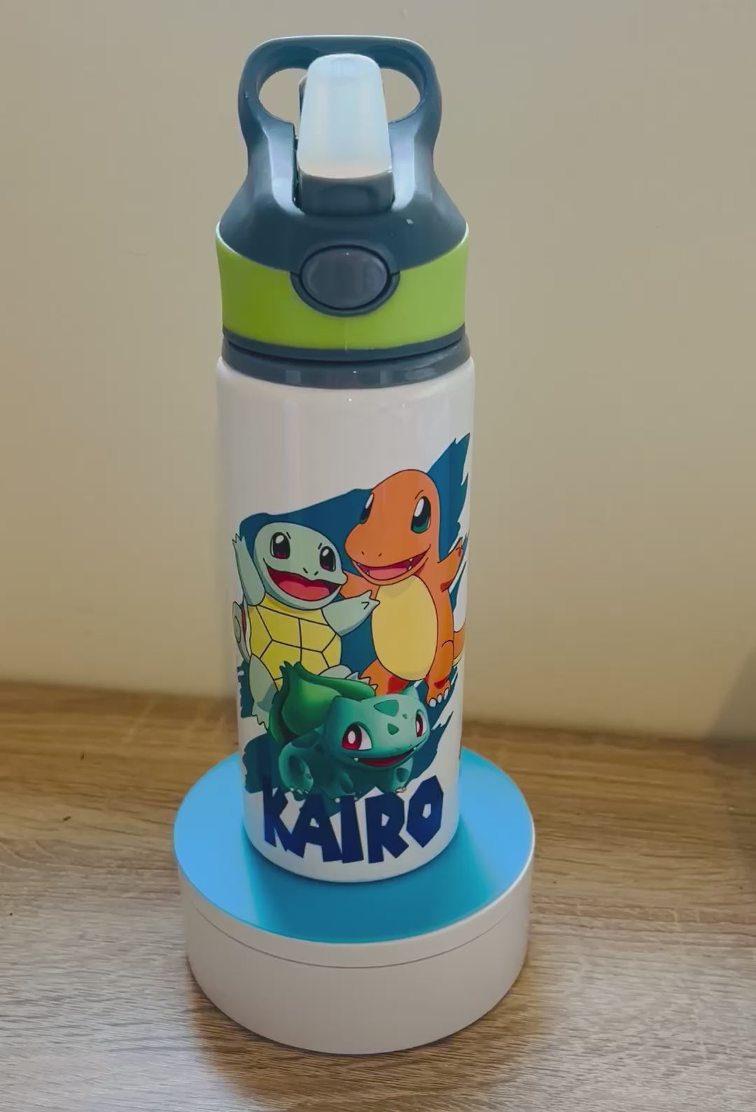 Character/Pokemon Themed Personalised 600ml Aluminium Water Bottles - made with your favourite characters! School Water Bottle, Summer Ready.