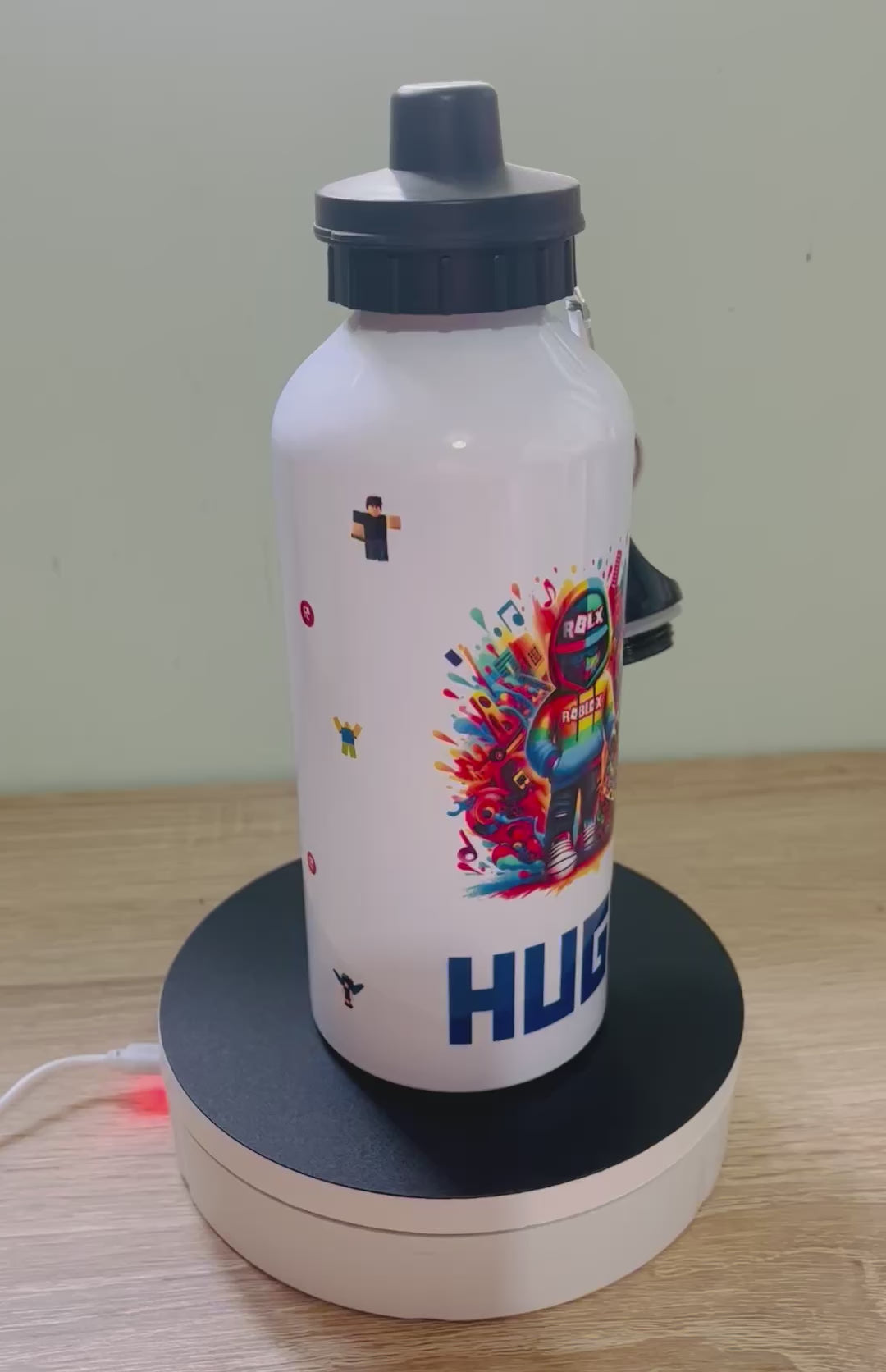 Gaming Themed Personalised 600ml Aluminium Water Bottles - made with your favourite characters! School Water Bottle, Summer Ready.