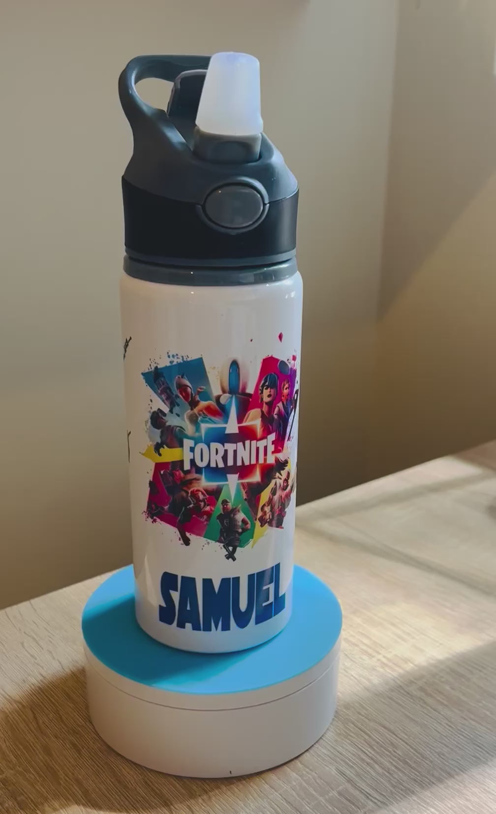 Gaming Themed Personalised 600ml Aluminium Water Bottles - made with your favourite characters! School Water Bottle, Summer Ready.