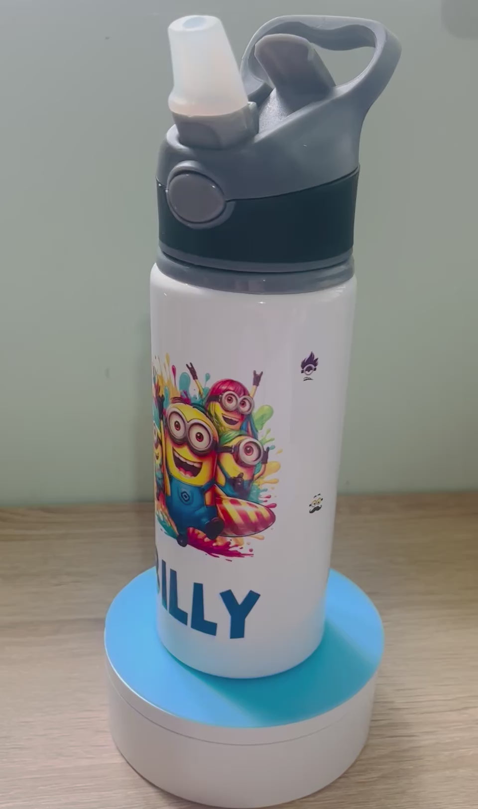 Character/Minions Themed Personalised 600ml Aluminium Water Bottles - made with your favourite characters! School Water Bottle, Summer Ready.